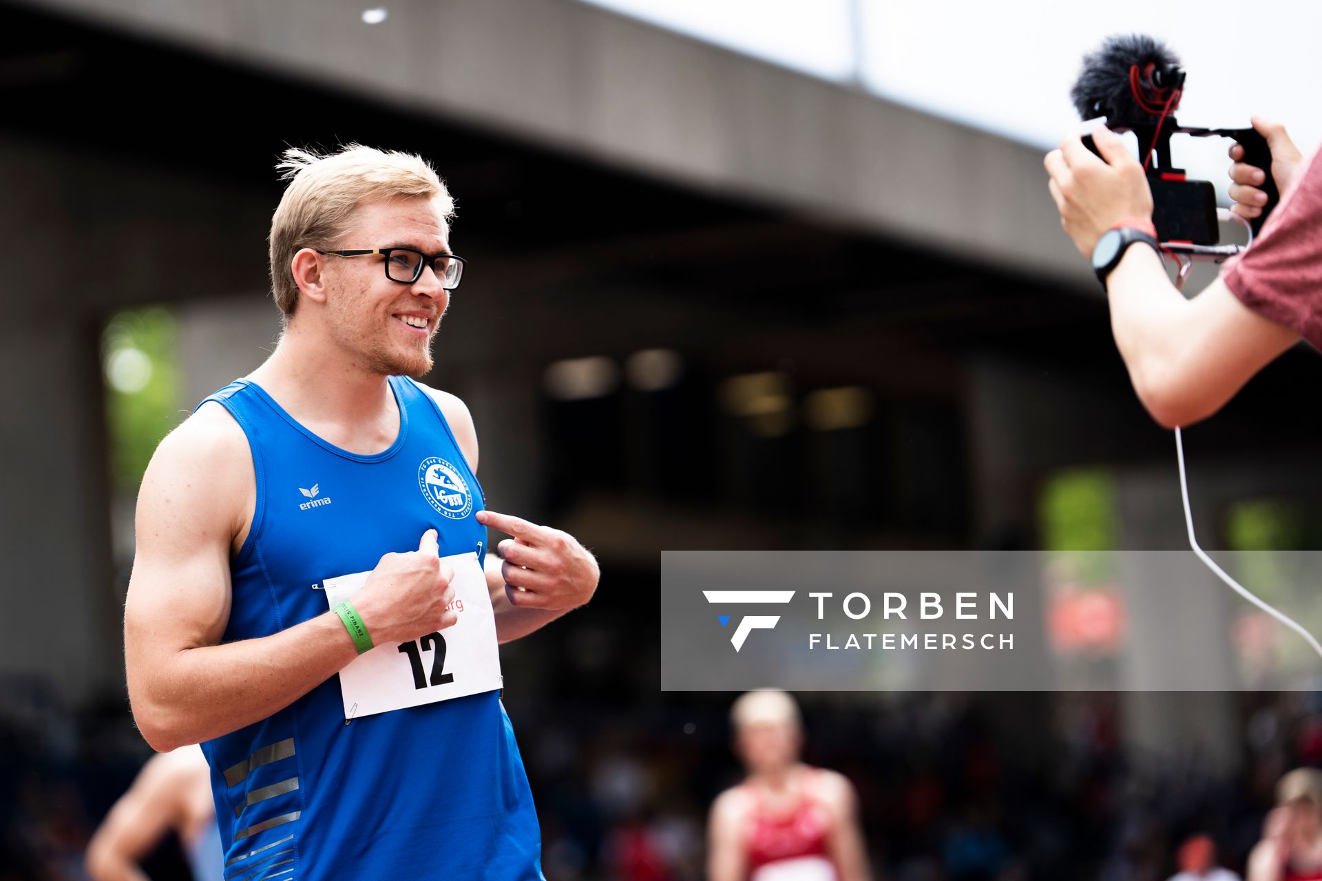 Johannes Nortmeyer (LG Bad Soden/Sulzbach/Neuenhain) ueber 400m am 04.06.2022 waehrend der Sparkassen Gala in Regensburg